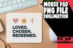 Playful Mouse Mat Sublimation PNG, Religious Product Image 1