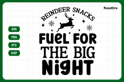 Christmas Treat Bag Quote SVG | Reindeer Snacks Product Image 3