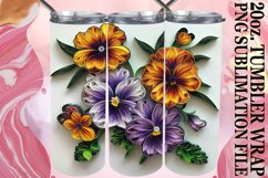 Springtime 3D Flower Tumbler Wrap - 20oz Product Image 1