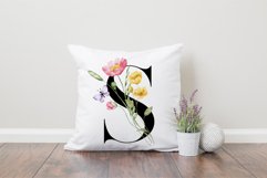 Alphabet, letters and numbers with flowers, PNG file. Product Image 4