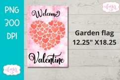 Welcome Valentine garden flag sublimation PNG Product Image 2