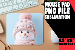Bright Desk Pad Sublimation Ideas, Snowman Product Image 1