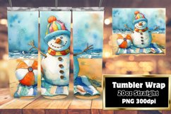 Beachy Snowman Scenes: 20oz Tropical Wraps Product Image 1
