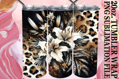 Bright Reflections 20oz tumbler wrap, Leopard Prints Product Image 1