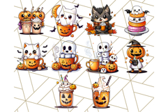 Monster Café Halloween PNG Clipart, Coffee Holiday Clip Art Product Image 9