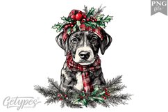 Christmas Dog Clipart Design - High Quality 300 Dpi Product Image 1