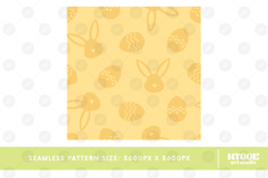Easter Eggs Bunny Seamless Pattern PNG Sublimation Product Image 9