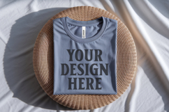Ash Bella Canvas 3001 Flat Lay T-Shirt Mockup Product Image 1