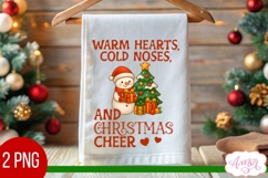 Christmas kitchen towel PNG, Cute winter snowman design Product Image 4