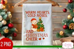 Christmas kitchen towel PNG, Cute winter snowman design Product Image 4