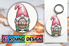 Timeless Circle Car Coasters PNG, Easter Gnomes Product Image 1