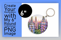 Artful Round Design for Keychains , Flowers Product Image 1