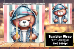 Sublimation Ready 20oz Tumbler , Teddy Bear Product Image 1