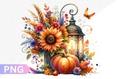 Autumn Harvest Pumpkin Sublimation - Pumpkin Clipart Design Product Image 1
