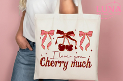 I Love You Cherry Much Png, Valentine Coquette Bow Png Product Image 3