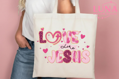 Faux Yarn Crochet Love Like Jesus PNG Product Image 2