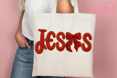 Faux Knitted Yarn Jesus PNG, Faux Valentine Png Product Image 1