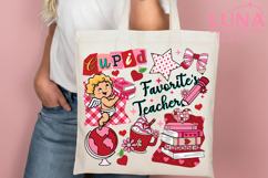 Cupid's Favorite Teacher Valentines png, Preppy Coquette Png Product Image 1