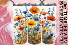 Radiant Floral Tumbler Wrap for Spring Product Image 1