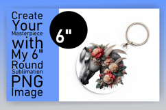 Trendy Round Design Sublimation PNG , Horse Product Image 1