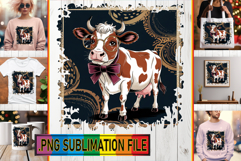 Vibrant TSHIRT Magic PNG, Cute Cow Product Image 1