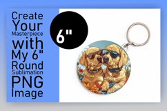 Canine Mountain Expedition Circle Design Sublimation Product Image 1