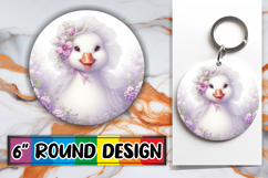 Blissful Round Coasters for Gifts, Goose Product Image 1