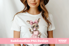 Coquette Easter Bow Bunny Sublimation PNG Product Image 2