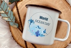 Sublimation Watercolor Sea Animals Painting. Product Image 2