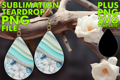 Colorful Teardrop Earrings Art PNG, Pattern Product Image 1