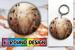 Cozy Keychain Round Design PNG, Autumn Product Image 1
