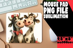 Colorful Bovine Mouse Mat Sublimation PNG Product Image 1