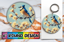 Enchanted Keychain Round Sublimation, Birds Product Image 1