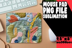 Chic Flower Embroidery Mouse Pad Sublimation Product Image 1