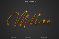 A luxurious gold Million text graphic design. Product Image 1