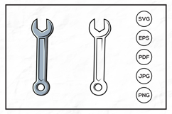 Spanner Design Illustration Product Image 1