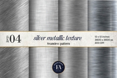 Silver Metallic Texture |Brushed Metal Background Product Image 1