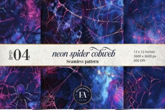 Neon Cobweb Digital Papers, Spooky texture Product Image 1