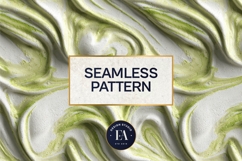 Matcha Latte Swirl Pattern, Creamy Matcha Abstract Paper Product Image 3