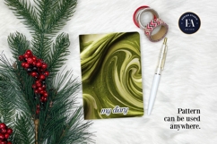 Matcha Latte Swirl Pattern, Creamy Matcha Abstract Paper Product Image 4