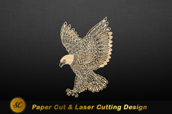 Intricate Eagle Wood Carving bird Laser cut Product Image 1