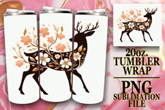 Gentle Thoughts 20oz tumbler wrap, Flower Animals Product Image 1
