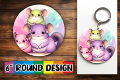 Enchanted Car Coaster Circle PNG, Cute Animals Product Image 1