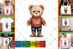 Cozy TSHIRT Designs Ideas PNG, Teddy Bear Product Image 1