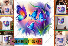 Unique TOTE BAG Art PNG, Butterfly Product Image 1