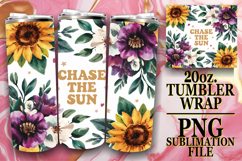 Magical Nights 20oz tumbler wrap, Flower Quote Product Image 1