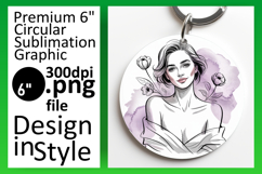 Sophisticated Circle Design for Sublimation , Beauty Woman Product Image 1