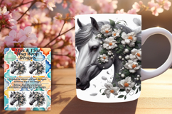 FASHIONABLE 11oz Mug Wrap PNG , Horse Product Image 1