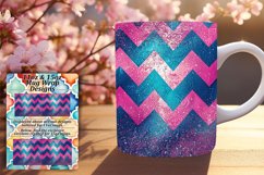 Vibrant Glitter Stripe 11oz/15oz Mug Wrap for Sublimation Product Image 1