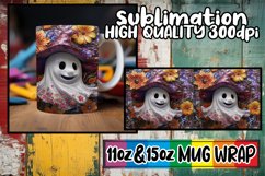 Haunted Harvest: 3D Mug Sublimation Wraps - Autumn Theme Product Image 1